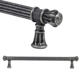 Badem10 Akbatı Antik Gümüş Rustik Metal 224 mm Çekmece Dolap Kapak Kulbu