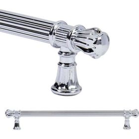 Badem10 Akbatı Çekmece Dolap Kapak Kulpu Kulbu 224 mm Rustik Krom Metal Kulp