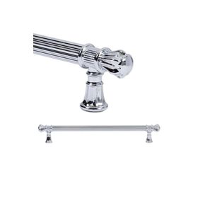 Badem10 Akbatı Çekmece Dolap Kapak Kulpu Kulbu 224 mm Rustik Krom Metal Kulp
