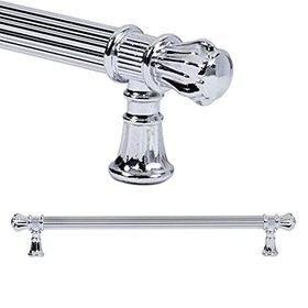 Badem10 Akbatı Çekmece Dolap Kapak Kulpu Kulbu 224 mm Rustik Krom Metal Kulp