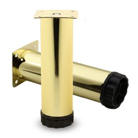 Badem10 Akça Ayarlanabilir 15 cm Gold Altın Metal Baza Mobilya Kanepe Sehpa Tv Ünitesi Koltuk Ayağı