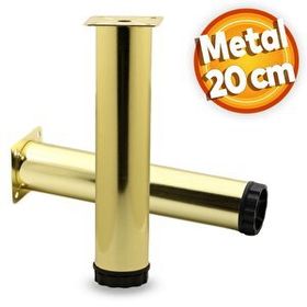 Badem10 Akça Ayarlanabilir 20 cm Gold Altın Metal Baza Mobilya Kanepe Sehpa Tv Ünitesi Koltuk Ayağı