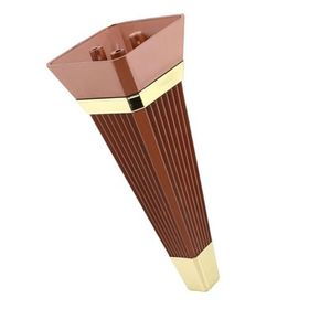 Badem10 Alcazar Lüks 23 cm Ceviz Altın Baza Mobilya Kanepe Sehpa Tv Ünitesi Koltuk Ayağı