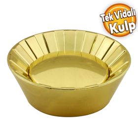 Badem10 Alita Düğme Plastik Gold Altın Tek Vidalı Kulp