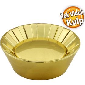 Badem10 Alita Düğme Plastik Gold Altın Tek Vidalı Kulp