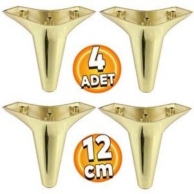 Badem10 Altın Baza Ayak 12 cm Mobilya Kanepe Sehpa Puf Koltuk Ayağı
