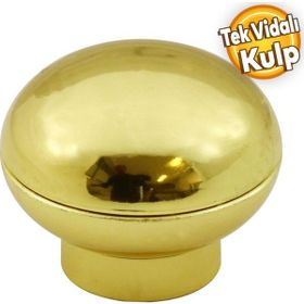 Badem10 Alya Düğme Dolap Çekmece Plastik Gold Altın Tek Vidalı Kulp