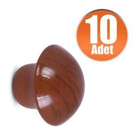 Badem10 Armut 10 Adet Nobel Mantar Düğme Kulp Çekmece Dolap Kapak Kulbu