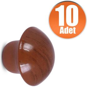 Badem10 Armut 10 Adet Nobel Mantar Düğme Kulp Çekmece Dolap Kapak Kulbu