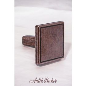 Badem10 Art Düğme Metal Antik Bakır Kare Çekmece Dolap Kapak Kulbu