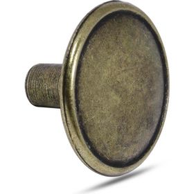 Badem10 Art Düğme Metal Antik Sarı Daire Çekmece Dolap Kapak Kulbu