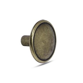 Badem10 Art Düğme Metal Antik Sarı Daire Çekmece Dolap Kapak Kulbu