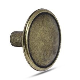 Badem10 Art Düğme Metal Antik Sarı Daire Çekmece Dolap Kapak Kulbu