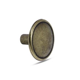 Badem10 Art Düğme Metal Antik Sarı Daire Çekmece Dolap Kapak Kulbu