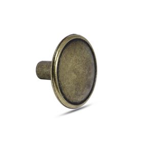Badem10 Art Düğme Metal Antik Sarı Daire Çekmece Dolap Kapak Kulbu