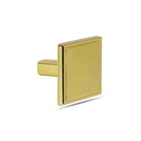 Badem10 Art Düğme Metal Gold Kare Çekmece Dolap Kapak Kulbu