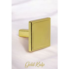 Badem10 Art Düğme Metal Gold Kare Çekmece Dolap Kapak Kulbu