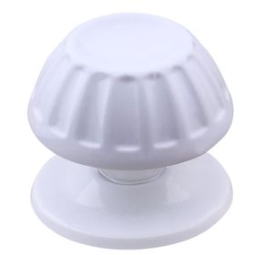 Badem10 As Papatya Baba Kapı Tokmağı Kapı Topuzu Kolu Beyaz Metal Tokmak