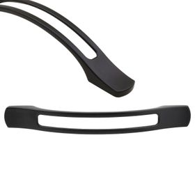 Badem10 Aslı Mat Siyah Metal 128 mm Mobilya Dolap Kapak Çekmece Kulpu