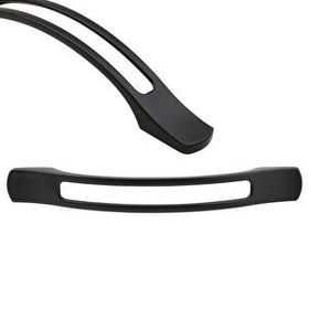 Badem10 Aslı Mat Siyah Metal 128 mm Mobilya Dolap Kapak Çekmece Kulpu