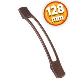 Badem10 Aslı Mobilya Antik Bakır Metal 128 mm Dolap Kapak Çekmece Kulbu