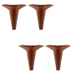 Badem10 Aspen 18 cm Kahverengi Mobilya Kanepe Sehpa Puf Koltuk Ayağı