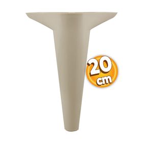 Badem10 Aspen 20 cm Krem Baza Ayak Lüks Mobilya Kanepe Sehpa Puf Koltuk Ayağı