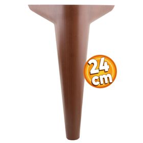 Badem10 Aspen 24 cm Kahverengi Ahşap Desenli Baza Ayak Lüks Mobilya Kanepe Sehpa Puf Koltuk Ayağı
