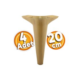 Badem10 Aspen 4 Adet Lüks Mobilya Kanepe Sehpa Tv Ünitesi Koltuk Ayağı 24 cm Beyaz Baza Ayak