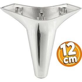 Badem10 Aspen Krom Renk 12 cm Mobilya Kanepe Sehpa TV Ünitesi Baza Koltuk Ayağı