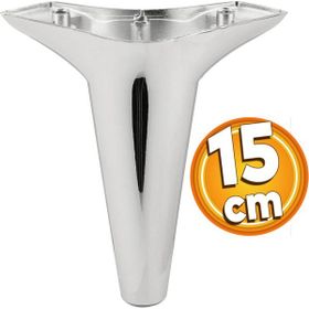 Badem10 Aspen Krom Renk 15 cm Mobilya Kanepe Sehpa TV Ünitesi Baza Koltuk Ayağı