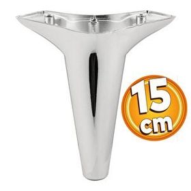 Badem10 Aspen Krom Renk 15 cm Mobilya Kanepe Sehpa TV Ünitesi Baza Koltuk Ayağı