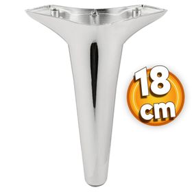 Badem10 Aspen Krom Renk 18 cm Mobilya Kanepe Sehpa TV Ünitesi Baza Koltuk Ayağı