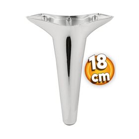 Badem10 Aspen Krom Renk 18 cm Mobilya Kanepe Sehpa TV Ünitesi Baza Koltuk Ayağı