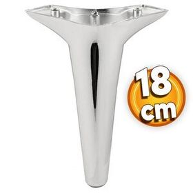 Badem10 Aspen Krom Renk 18 cm Mobilya Kanepe Sehpa TV Ünitesi Baza Koltuk Ayağı