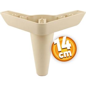 Badem10 Aspen Lüks 14 cm Krem Baza Mobilya Kanepe Sehpa TV Ünitesi Koltuk Ayağı