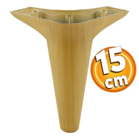 Badem10 Aspen Lüks 15 cm Kahverengi Ahşap Desenli Baza Mobilya Kanepe Sehpa TV Ünitesi Koltuk Ayağı