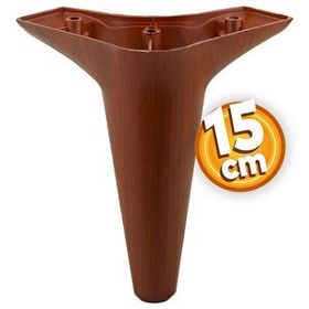 Badem10 Aspen Lüks 15 cm Kahverengi Ahşap Desenli Baza Mobilya Kanepe Sehpa TV Ünitesi Koltuk Ayağı