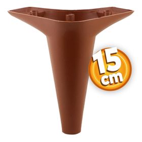 Badem10 Aspen Lüks 15 cm Kahverengi Baza Mobilya Kanepe Sehpa TV Ünitesi Koltuk Ayağı
