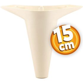 Badem10 Aspen Lüks 15 cm Krem Baza Mobilya Kanepe Sehpa TV Ünitesi Koltuk Ayağı