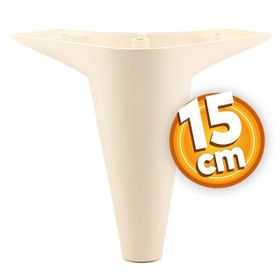 Badem10 Aspen Lüks 15 cm Krem Baza Mobilya Kanepe Sehpa TV Ünitesi Koltuk Ayağı