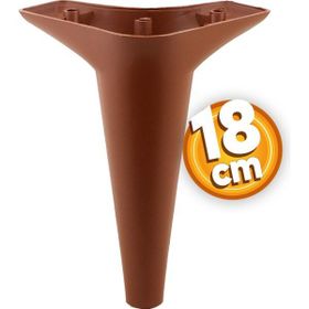 Badem10 Aspen Lüks 18 cm Kahverengi Baza Mobilya Kanepe Sehpa TV Ünitesi Koltuk Ayağı