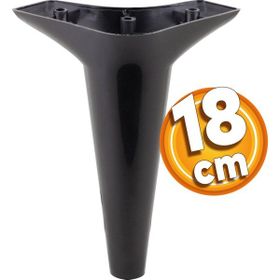 Badem10 Aspen Lüks 18 cm Siyah Baza Ayak Mobilya Kanepe Sehpa TV Ünitesi Koltuk Ayağı