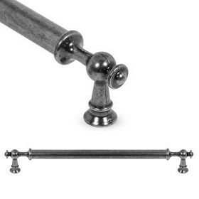 Badem10 Ayvalık Antik Gümüş Metal 224 mm Çekmece Dolap Kapak Kulbu