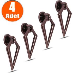 Badem10 Bafra Sarkaç Metal Antik Halka Kulp 4 Adet Dolap Çekmece Kulbu