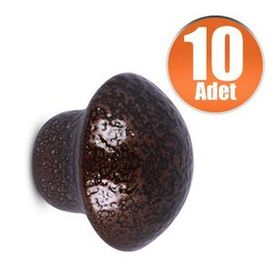 Badem10 Bakır 10 Adet Nobel Mantar Düğme Kulp Çekmece Dolap Kapak Kulbu