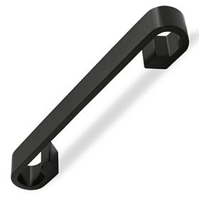 Badem10 Barida Dolap Kapak Çekmece Mat Siyah Metal 128 mm Kulp