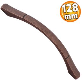Badem10 Berilay Çizgili Mobilya Mutfak Dolabı Çekmece Dolap Kapak Antik Bakır 128 mm Metal Kulp