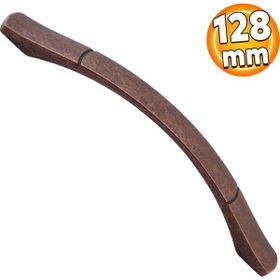 Badem10 Berilay Çizgili Mobilya Mutfak Dolabı Çekmece Dolap Kapak Antik Bakır 128 mm Metal Kulp