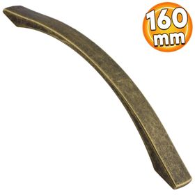 Badem10 Berilay Düz Mobilya Mutfak Dolabı Çekmece Dolap Kapak Antik Sarı 160 mm Metal Kulp